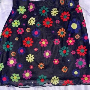 colorful flower skirt